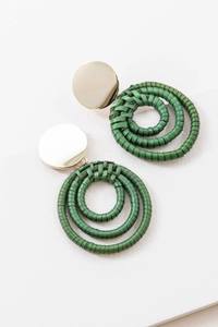 Pendientes de Aro de Ratán Tejido - Product Image 2