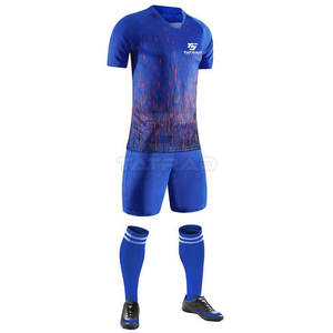 ชุดฟุตบอลผู้ชายสีสันตามสั่ง พร้อมชุดฝึกซ้อมทีม ผลิตจากโพลีเอสเตอร์ 100% น้ำหนักเบาและระบายอากาศได้ดี - Product Image 5