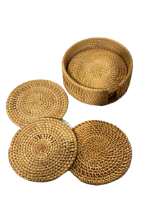 ที่รองแก้วหวายธรรมชาติเป็นมิตรกับสิ่งแวดล้อมแฮนด์เมดจากเวียดนามคุณภาพสูงการออกแบบใหม่การออกแบบที่ไม่ซ้ําใครยอดนิยมที่สุด - Product Image 2