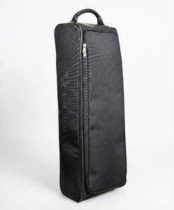 Tall Black Oxford Eco-Friendly Equestrian Boot <b>Bag</b> with Handle and <b>Zipper</b> Durable <b>Storage</b> Case for Travel Stable Use - Product Image 1