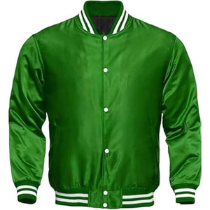 Chaquetas de manga larga de cuero con logotipo personalizado 100% Chaquetas universitarias de Letterman Chaquetas de cuero de lana - Product Image 1