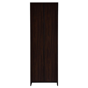 Armario de madera de ingeniería de 2 puertas con espejo (acabado mate de nogal) - Product Image 1