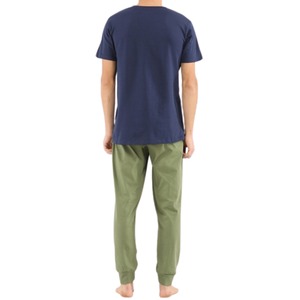 Pijama de algodón para hombre, cómodo, transpirable, ecológico, conjuntos de ropa de dormir suave, venta al por mayor, proveedor de fábrica OEM informal - Product Image 3