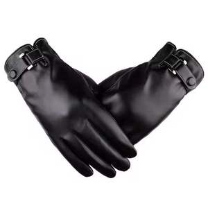 En gros Écologique Écran Tactile Mode Hommes Sport Gants En Cuir Velours Doublé Hiver Chaud En Plein Air Conduite Du Pakistan 2025 - Product Image 2
