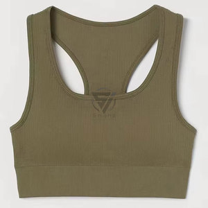 European American Women's High <b>Support</b> Sports Bra Quick-Drying Seamless Breathable Eco-Friendly Lightweight Cross-<b>Back</b> Yoga - Product Image 5