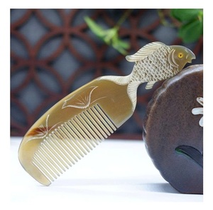 หวีเขาควายทำด้วยมือหวีแตรหวีนวดเปลี่ยนหวีไม้และหวีพลาสติกนวดหนังศีรษะให้เรียบแบบเวียดนาม - Product Image 1