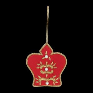 Adorno Colgante Premium con Trabajo de Zari Rojo |   Artículo de Decoración Artesanal para el Hogar y Festivales Indios, Producto de Exportación - Product Image 1