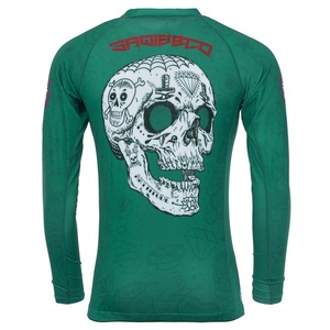 เสื้อแรชการ์ดผ้าทนทานพิมพ์ลายแบบกำหนดเอง แห้งเร็ว ระบายอากาศได้ดี ป้องกันแบคทีเรีย พร้อมเทคโนโลยีการพิมพ์แบบรีดร้อน - Product Image 2