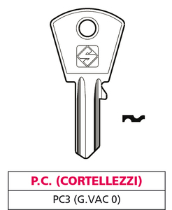 Chiave Ottone Pc3 (g. Vac 0) P.C. (cortellezzi) - Product Image 1