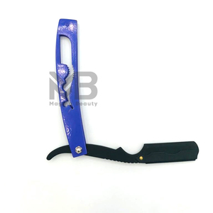Rasoir professionnel en acier inoxydable avec lames à bord unique couleur personnalisable et poignée en bambou pour le rasage humide des hommes - Product Image 6