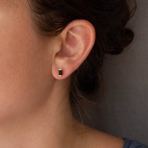 Pendientes colgantes de plata de ley 925 para mujer de diseñador, perlas de piedras preciosas de ónix negro Natural chapadas en oro para fiestas de fábrica - Product Image 3