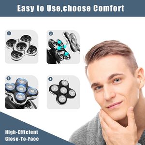 Cabezal de Afeitado de Repuesto de 5 Cuchillas para Afeitadora Eléctrica Rotativa, Resistente al Agua IPX7, Accesorio para Cara y Cuerpo - Product Image 4