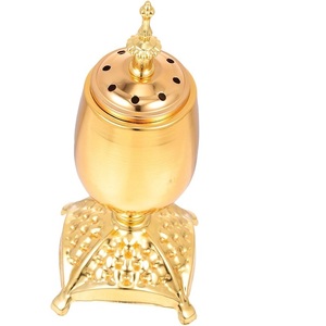 Producto más vendido, quemador de incienso con acabado dorado de estilo árabe de Metal, uso de fragancia para jardín, hogar, oficina, Decoración de mesa - Product Image 6