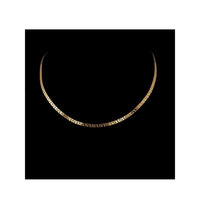 Collar de Cadena Italiano de Estilo Lujoso, Chapado en Oro de 18 Quilates, Oro Amarillo y Oro Rosa, para Regalos de Boda, Compromiso y Fiestas