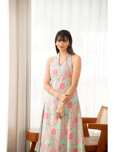 Women's Stylish Long Sleeveless Boho Cotton Dress Floral Printed Comfortable Summer Wear for Travel Trendy ODM <b>Supply</b> - Product Image 4