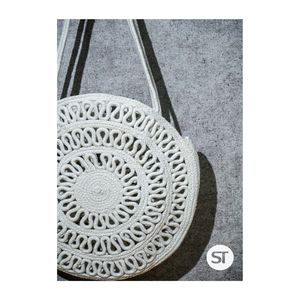 Sac à main en coton tressé durable, sac fourre-tout à bandoulière tissé à la main, écologique, réutilisable, élégant, décontracté, pour le shopping, le transport quotidien - Product Image 4