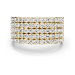 2.13 CT Total Lab Diamond Wide Pav Band <b>Ring</b> for Women VVS-VS EF Clarity 18KT, 14KT, 10KT <b>Gold</b> & 925 Silver Rose, - Product Image 3