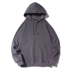 Sweat-shirt à capuche unisexe de couleur unie pull de sport en coton brodé design personnalisé pour femmes sweat-shirt grande taille d'automne pour hommes - Product Image 3