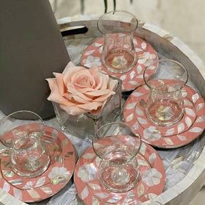 Meilleur Prime Qualité De Luxe Mère De Perle Incrustation D 'Os Thé Et Café Coaster - Product Image 6