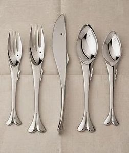 Best Quality Silverware Knife Spoon Fork <b>Set</b> 5pcs Cutlery <b>Set</b> <b>Silver</b> Flatware <b>Set</b> with Customize Design Handles - Product Image 2