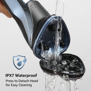 Afeitadora Eléctrica Recargable para Hombre, Impermeable, para Uso en Seco y Húmedo, con Recortador y Bloqueo, Mini, con Interfaz en Alemán, IPX7 - Product Image 2