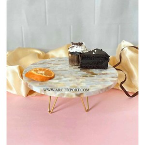 Trabajo martillado, nueva colección de moda, soporte de exhibición de pastel de mesa, la mejor calidad, tamaño grande, 2 niveles, soporte clásico para pastel de mesa de boda - Product Image 2