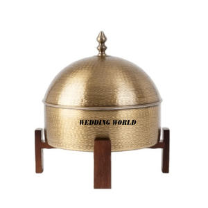 Meilleure qualité Chauffe-plats décoratif de luxe Forme ronde Faite à la main Designer Casserole Classique Élégant Luxe Nouveau Hotpot - Product Image 4