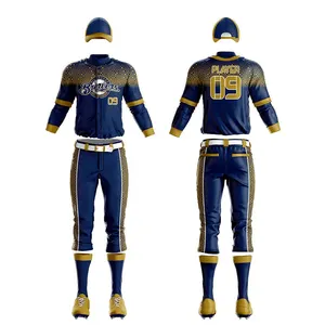 Camisa e conjunto de uniformes de beisebol personalizados para equipes juvenis de softball, camisas e uniformes de beisebol de sublimação