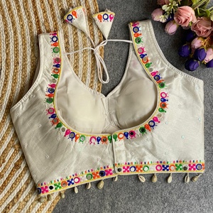 V-cổ nặng lụa không tay áo đẹp multithread làm việc và gương làm việc thực <span class=keywords><strong>KODI</strong></span> latkan làm bằng Viscose - Product Image 5