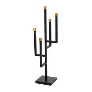 Elegant Antique Finish Metal <b>Candle</b> Holder Decorative Iron Table Stand Luxury Tabletop Accent for Home and Office Decor - Product Image 6
