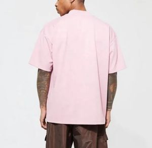 Camiseta de Hombre de Cuello Redondo, Talla Grande, 100% Algodón, Ecológica, de Secado Rápido, Transpirable, Estilo Urbano, Peso Pesado, Lisa, 300 GSM - Product Image 2