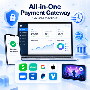 Passerelle de paiement Cash App Chime pour agent de jeu en ligne Juwa avec carte ACH, lien de paiement PayPal et paiement et versement en temps réel - Product Image 1