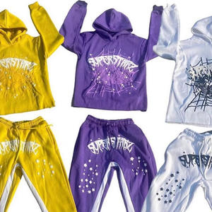 Survêtement évasé survêtement lavé à l'acide pour hommes personnalisé tarif de gros imprimé lavé à l'acide évasé survêtement et ensemble de sweat à capuche - Product Image 6