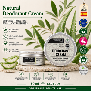 Desodorante en Crema Natural de Marca Privada 50ml OEM |   Desodorante Anti Olor de Larga Duración |   Vegano Sin Aluminio España UE - Product Image 1
