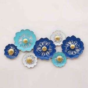 Décoration murale Affichage de fleurs en métal de luxe Art mural Lobby Cadre en fer forgé Art floral suspendu Décoration murale - Product Image 1