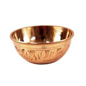 Bols de stockage grand espace Style indien martelé Design en laiton pur cuisson résistance au chauffage bol de luxe avec OEM ODM personnalisé - Product Image 4