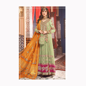 Ropa india y pakistaní Gharara diseños Punjabi Girl Sexy hermoso Salwar traje cuello diseños Sarara mujer vestido al por mayor - Product Image 5