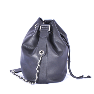 Bolso de cubo Pugmark de cuero de vaca de alta calidad para mujer, bandolera informal, diseño de hombro, bolsos de noche con cordón abierto elegante - Product Image 4