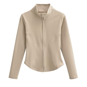 Haut de yoga personnalisé en spandex/nylon respirant, taille plus, vestes de fitness pour femmes, vêtements de sport légers et extensibles, entraînement - Product Image 4