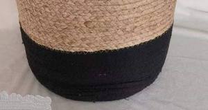 Panier de rangement tressé multifonctionnel moderne en jute et coton, écologique - Product Image 4