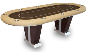 Table de poker en bois multi-jeux moderne de luxe personnalisable de la meilleure qualité, conception ovale pliable directement pour le jeu de Mahjong - Product Image 3