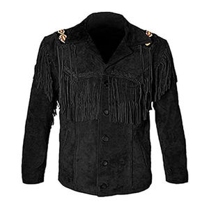 Veste en cuir à franges à prix de gros, franges découpées à la main, cuir véritable fonctionnel, vestes à franges pour femmes - Product Image 1