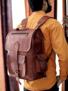 กระเป๋าสะพายหลังหนังสำหรับผู้ชายและผู้หญิงกระเป๋าเป้ใส่แล็ปท็อปกระเป๋าเป้สะพายหลังทรงกระเป๋านักเรียนสำหรับผู้ชายและผู้หญิงกระเป๋าเดินทางที่ดีที่สุด - Product Image 5