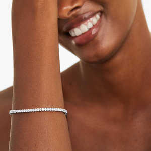 D Color Dainty Oval Cut Moissanite Tennis <b>Bracelet</b> Girls' Gift Product Elegant <b>Bangle</b> Design - Product Image 3