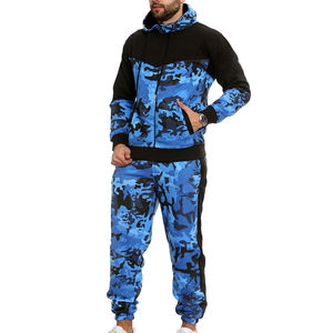 Survêtements de course deux pièces décontractés à coupe étroite pour hommes Sublimation de logo personnalisé avec survêtement court OEM de couleur unie à bas prix - Product Image 3