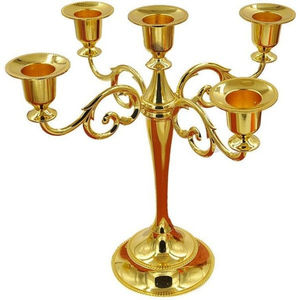 Candelabre moderne en métal aluminium pour décoration de mariage, qualité supérieure, argent poli, 5 bras, décoration de la maison et des événements, porte-bougie - Product Image 6