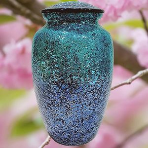 Handmade <b>Large</b> Adult Mosaic Glass Cremation <b>Urn</b> Unique Artwork With Individual Tiles Applied by Hand Funerals Funeral Supplies - Product Image 1