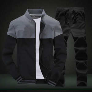 Printemps automne hommes ensembles de sport à la mode marque de mode hommes veste de Baseball + pantalon vêtements de sport à manches longues survêtement ensemble mâle - Product Image 3