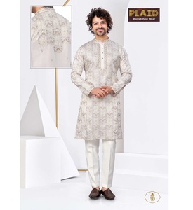 Kurta en soie douce confortable avec broderie détaillée conçue pour les événements traditionnels - Product Image 2