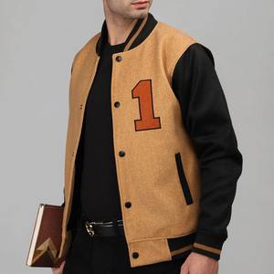 Vestes universitaires avec logo personnalisé pour hommes et femmes Vestes universitaires Logos en chenille Vestes de baseball Broderie en laine et cuir - Product Image 2